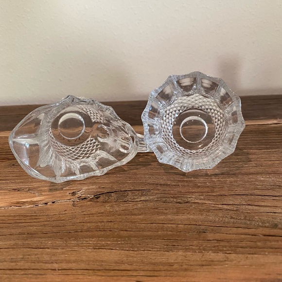 Vintage Crystal Glass Creamer and Sugar Set 
Used - Picture 10 of 10